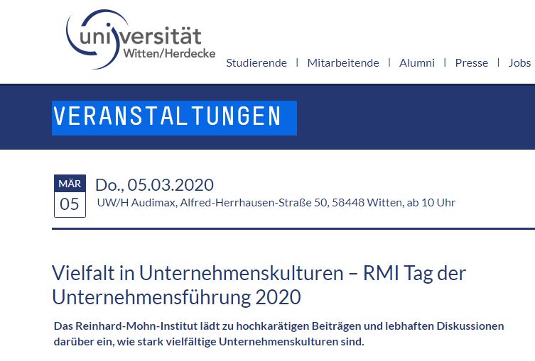 RMI – Tag der Unternehmensführung